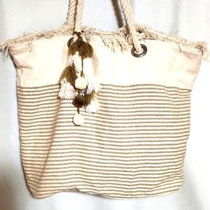 Magid Oversized Woven Cotton Beach Market Vacation Tote XLarge NEW!!